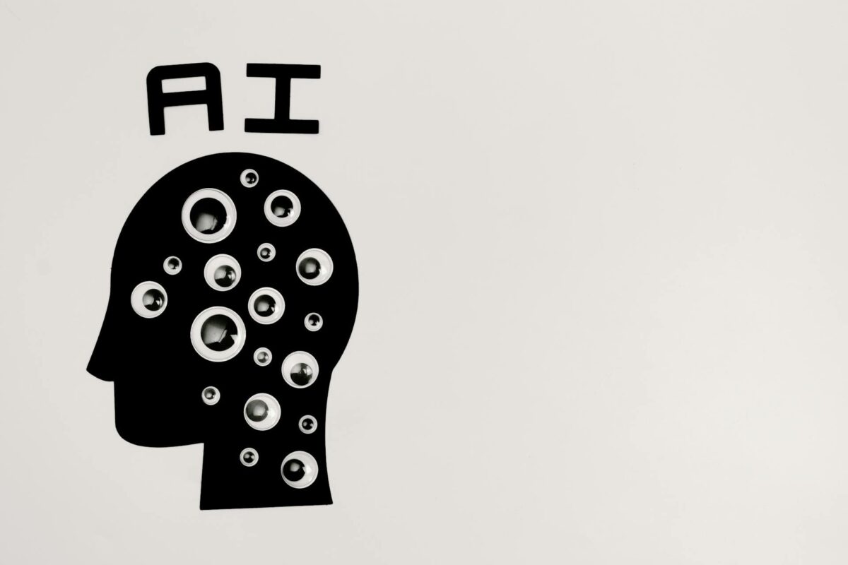 Human and artificial intelligence technology concept